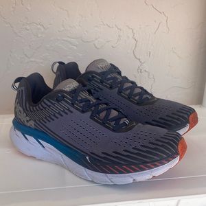 Hoka One One Men’s Clifton 5 Running Shoe Grey Sz 11